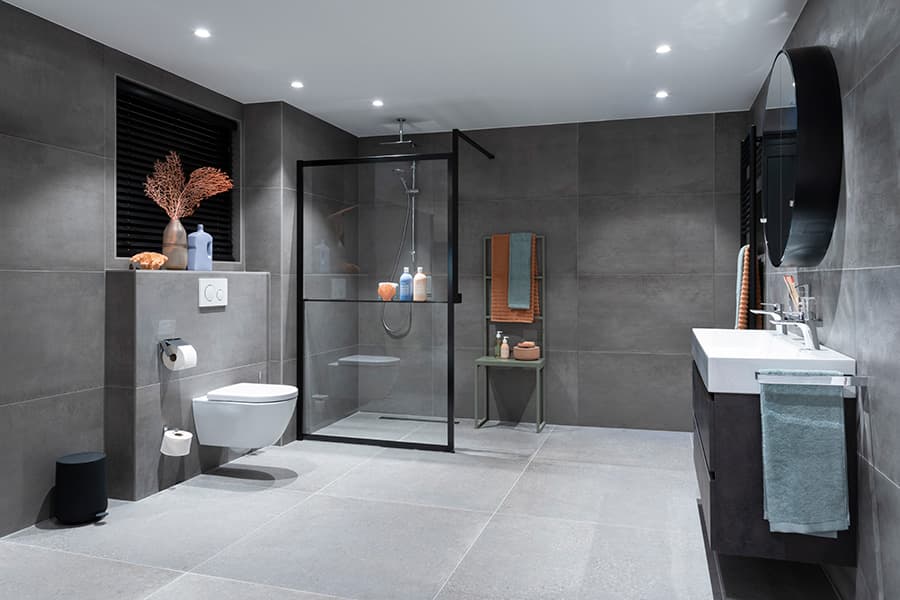 Betonlook in badkamer