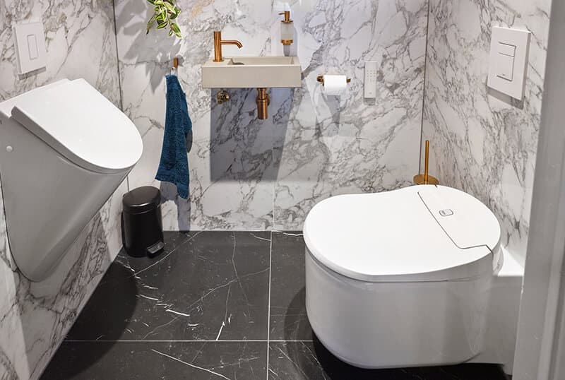 Luxe waterbesparende toilet