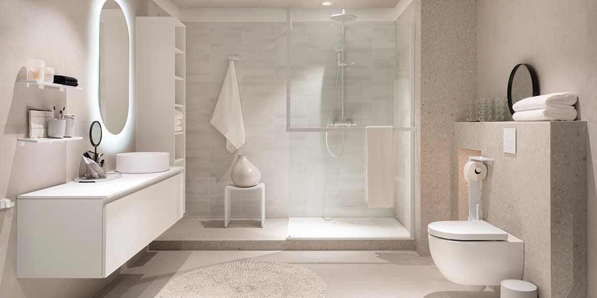 Beige badkamer