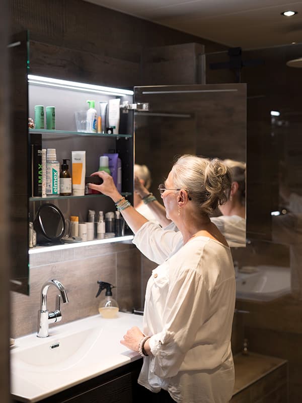 Opbergruimte in badkamer