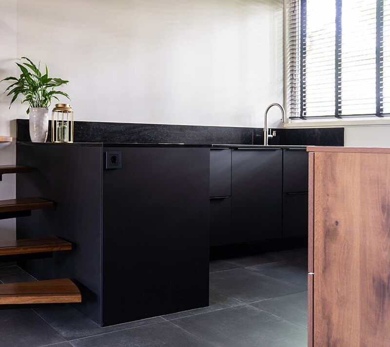 Keuken met schiereiland