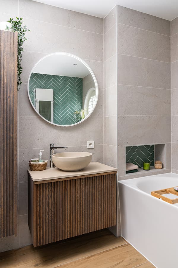 Houten badkamermeubel