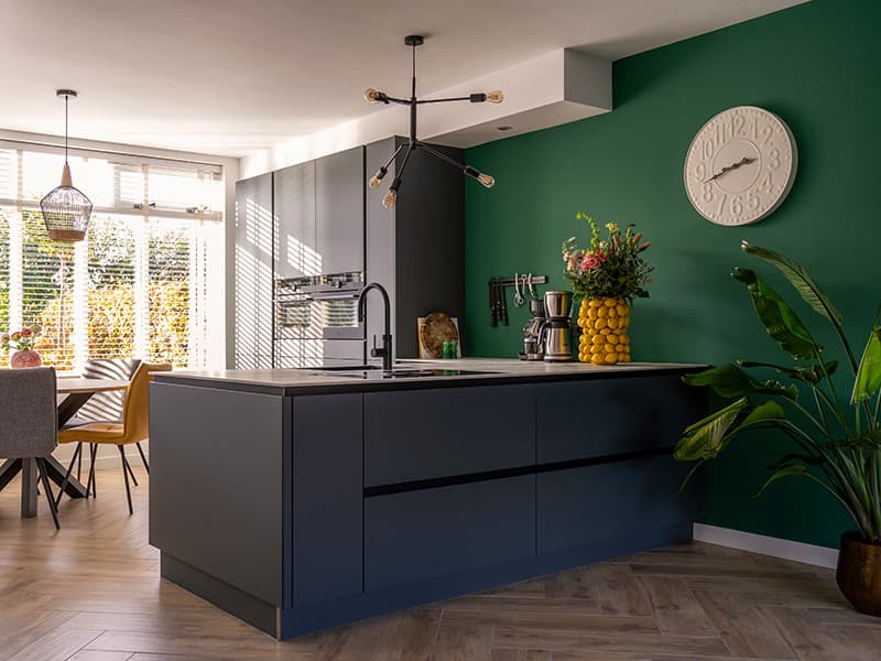 Visgraat PVC vloer in de keuken