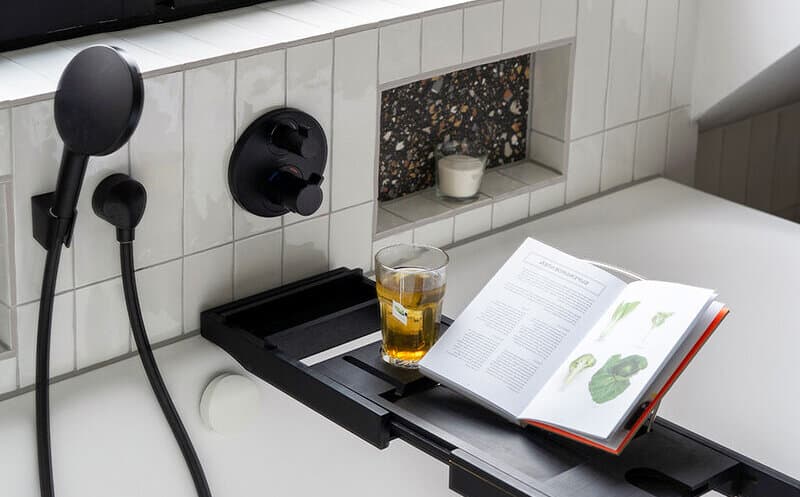 Badkamer met terrazzo tegels