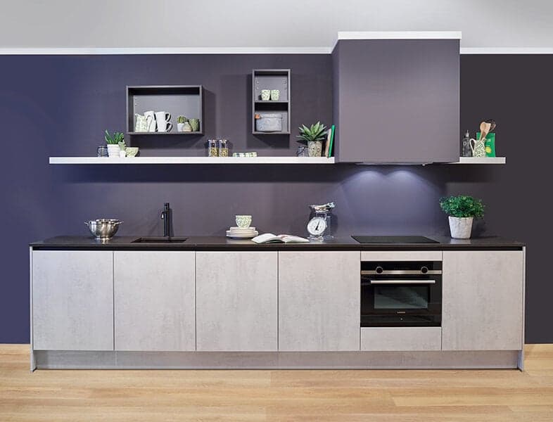 Rechte keuken betonlook